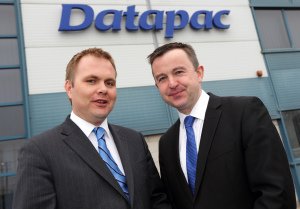 Datapac's Patrick Kickham and Minister Brian Hayes.