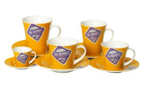 Product photograph of Jave Republic coffee cups.