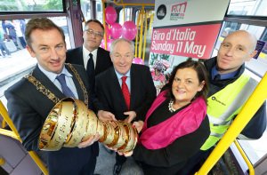 Giro D'Italia Trophy visits Dublin, Luas.